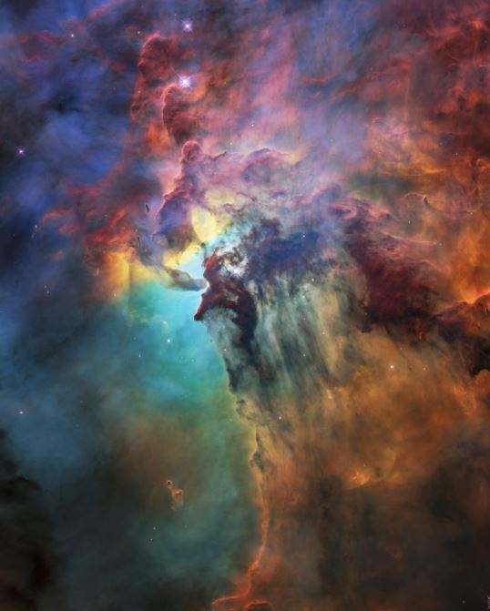 nebulosa laguna aniversario HUbble